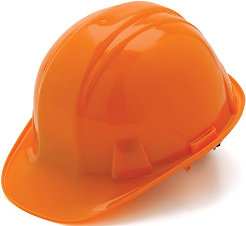 Casco de seguridad con carraca de 6 puntos, color naranja