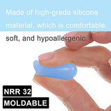 Tapones para los oídos para dormir, reutilizables, de silicona, moldeables, con cancelación de ruido, bloqueo de sonido, para natación, ronquidos, conciertos, disparos, aviones, músicos, 32 dB más alto NRR