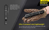 Nitecore MH12 V2 CREE XP-L2 V6 Linterna LED -1200 lúmenes con celda de alta capacidad de 5000 mm y cable de carga Eco Sensa incluido
