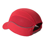 Gorra de Seguridad, Ligera, de Seguridad, Resistente, protección para la Cabeza, Transpirable, Gorra de protección para la Cabeza (M18109H-rojo-ala Corta)