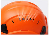 Casco de Seguridad Casco Industrial ABS con Gafas, diseño de Soporte Protector, Utilizado en proyectos de construcción, Operaciones a Gran altitud(Color:Orange)