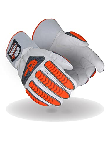 Guantes de soldador de impacto resistentes al fuego y al calor, talla 12/XXXL, (1 par)
