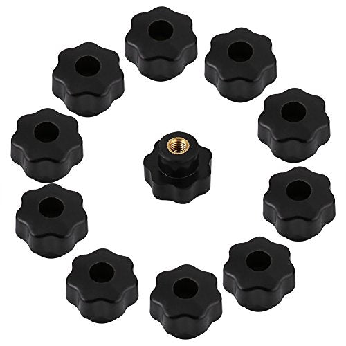 10 pomos de estrella de rosca hembra,