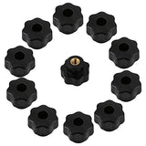 10 pomos de estrella de rosca hembra,
