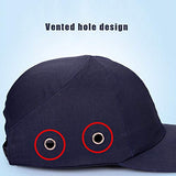 Gorra Antigolpes Transpirable Y Anticolisión Estilo de Béisbol Tejido de Polialgodón Casco Duro ABS Carcasa Interior Anti-Rotura Tamaño Ajustable Hombres Y Mujeres En Invierno