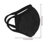 Radianzze Cubrebocas Paquete de 2 piezas Cubrebocas Proteger del Frío Antipolvo (NEGRO LISO)