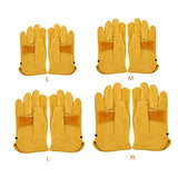 Guantes de soldador de cuero Doble capa corta CALOR DE CALOR DE PROTECCIÓN Guantes de estufa XL 1 Pair, guantes resistentes a los cortes