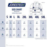 JORESTECH Chaqueta impermeable reflectante de alta visibilidad con malla interior amarillo/lima ANSI Clase 3 Nivel 2 Tipo R JK-03 (5XL)