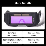 T TOVIA Gafas de soldador LCD de seguridad con energía solar para oscurecimiento automático, gafas de soldadura con sombra ajustable, 2 sensores para TIG MIG MMA Plasma