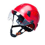 Casco de seguridad industrial para exteriores, flexible, con gafas para construcción y escalada