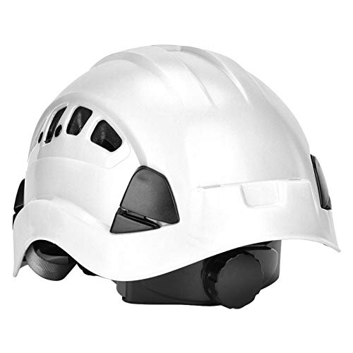 Casco de protección ndustrial, resistente a la corrosión, resistente a altas temperaturas, casco de seguridad, tela suave con orificio de aire para espeleología(28 x 21 x 18cm-blanco)