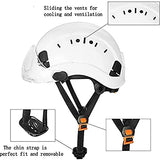 Casco Protector al Aire Libre Ajustable con Gafas Casco de Seguridad Industrial para Escalada de Construcción/Yellow / 1 PCS