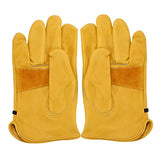Guantes de soldador de cuero Doble capa corta CALOR DE CALOR DE PROTECCIÓN Guantes de estufa XL 1 Pair, guantes resistentes a los cortes