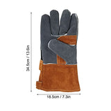 WEYI Guantes de protección para Barbacoa Guantes de Cocina para Exteriores Resistentes al Calor ignífugos portátiles para soldar Café