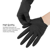 Segbeauty Guantes para colorear el cabello, guantes de goma negros gruesos de 12 pulgadas, sin polvo, 16 unidades, de látex, reutilizables, lavables, accesorios de tinte para el cabello, para salón, jardín, limpieza del hogar, tamaño mediano