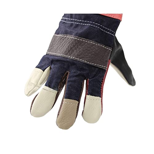 Guantes de soldador de cuero duradero guantes de soldadura Guantes de cuero de soldadura Guantes de desgaste wear-resistant, anti-scalding, flame retardant
