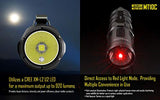 Nitecore MT10C 920 Lumen ARC Rail - Luz táctica para casco, recargable y rotativa con luz roja