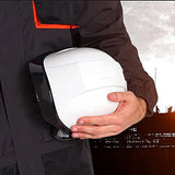 Casco de Seguridad con Trinquete de 6 Puntos Casco de Protección de Cabeza Ajustable Casco de Construcción Casco Duro Industrial/White / 1 PCS