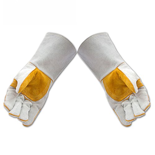 Guantes de  Soldador Protección Resistente al Desgaste Resistencia a Altas temperaturas Aislamiento Anti-mordida Protección antiarañazos Protección Laboral Guantes extendidos