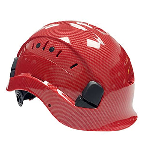 Casco de Seguridad Industrial Anti-Impacto Casco Protector al Aire Libre Ajustable para Escalada de Construcción/Red/Polished