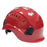 Casco de Seguridad Industrial Anti-Impacto Casco Protector al Aire Libre Ajustable para Escalada de Construcción/Red/Polished