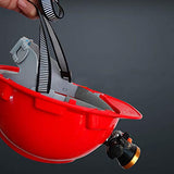 Casco con luz, Casco de Seguridad Industrial, Casco de construcción rígido, ventilado, arnés de 4 Puntos, Casco de Protección, Casco de Trabajo Casco