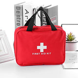 PAXLamb Bolsa plegable de primeros auxilios vacía bolsa de almacenamiento médica bolsa de almacenamiento plegable roja para kits de primeros auxilios de emergencia, kit de primeros auxilios, aspiradora (rojo con tamaño de 9,8 x 7,1 x 3,1 pulgadas)