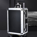 Caja de Herramientas/Maletín Caja de herramientas dura de aluminio Caja de herramientas de almacenamiento portátil Estuche de transporte con ruedas Cofre organizador de equipos con espuma extraíble Or