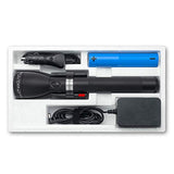 Maglite, Linterna LED recargable, sistema 1, adaptador de encendedor de cigarrillos CC de 12 voltios o convertidor de CA de 120 voltios, color negro