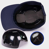 Gorra Antigolpes Transpirable Y Anticolisión Estilo de Béisbol Tejido de Polialgodón Casco Duro ABS Carcasa Interior Anti-Rotura Tamaño Ajustable Hombres Y Mujeres En Invierno