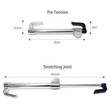 Candado de freno universal Wisamic para volante con longitud ajustable, doble protección, de acero inoxidable, extensible, para volante y freno de embrague, alta seguridad