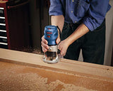 BOSCH GKF125CEK Colt 1.25 HP (máximo) Kit de router de palma de velocidad variable con guía de borde