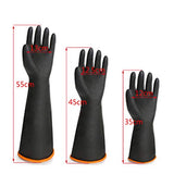 Guantes Proteccion solar Guantes for trabajo pesado de goma, guantes resistentes a químicos, versátil látex mejorado con antideslizante de diseño, suave y grueso ( Color : Black , Size : L-55cm )