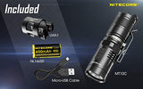 Nitecore MT10C 920 Lumen ARC Rail - Luz táctica para casco, recargable y rotativa con luz roja