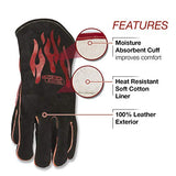 Guantes de Soldador Lincoln Electric Tradition14" Lined Leather | Kevlar Stitching |