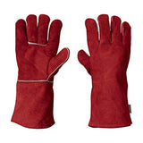 Guantes de soldador rojos