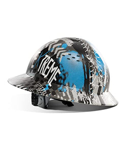 Casco seguridad  Aprobado por OSHA, diseño de patrón Azul, Casco ventilado de Seguridad FRP con suspensión de trinquete Ajustable de 4 Puntos, Clase C