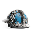 Casco seguridad  Aprobado por OSHA, diseño de patrón Azul, Casco ventilado de Seguridad FRP con suspensión de trinquete Ajustable de 4 Puntos, Clase C