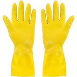 Guantes de látex amarillo SteadMax, guantes profesionales de goma reutilizables para limpieza general del hogar, lavado de platos, guantes desechables, mediano (3 pares)