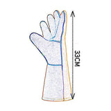 Guantes de Soldador guantes para chimeneas con leña,guantes de trabajo resistentes al calor para soldadores,barbacoa,jardinería,camping,estufa,chimenea (Color : Red)