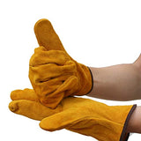 Guantes de Soldador de Cuero de Vaca duraderos a Prueba de Fuego, Guantes de Seguridad en el Trabajo Anti-Calor para soldar Herramientas de Mano de Metal (al Azar)