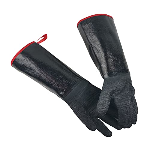 Guantes de soldador  , resistentes al calor, 14 pulgadas, 1244 °F, guantes de horno, ahumador, barbacoa para manejar alimentos calientes en tu freidora/impermeable/ignífugo