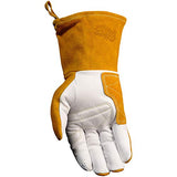Guantes de soldador y fundición, color dorado, M