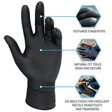 PYRSIVA Guantes desechables de nitrilo médico | Sin látex | Grado médico (mediano, negro)