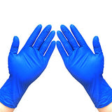 Guantes de nitrilo, sin látex, sin polvo, 100 unidades por caja (mediano, azul)