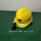 Casco con luz, Casco de Seguridad Industrial, Casco de construcción rígido, ventilado, arnés de 4 Puntos, Casco de Protección, Casco de Trabajo Casco