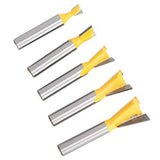 5 Unids Fresadora Fresadora de cola de milano Broca de cola de milano Extremo de cola de milano para herramientas de mano de madera de proceso Accesorios