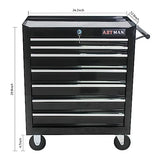 Aoile - Cofre de Herramientas con Organizador de Caja de Herramientas de 7 cajones y Almacenamiento, Carrito de Herramientas Multifuncional con Ruedas, gabinetes organizadores de Almacenamiento de