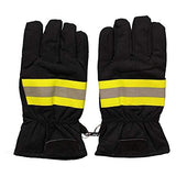 WOPOO Guantes de Cuero contra Incendios, Guantes de Bombero Impermeables Resistentes al Fuego ignífugos de Trabajo Resistentes a Altas temperaturas