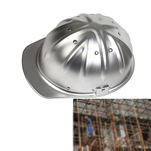 Casco de Aluminio Casco de Trabajo Casco Protector Ajustable Casco de construcción con Correa de cincha de 4 Puntos Casco de construcción con Casco Ajustable
